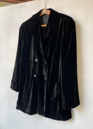 Veste blazer croisé en velours noir vintage années 80, marque: Vintage Dressing, état: Très bon état, taille: M, 34,00 €, 36,40 € Protection acheteurs incluse