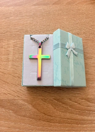 Bijoux chaîne pendentif croix chrétienne mixte acier inoxydable, brand: Good Vibes, condition: New without tags, €9.50, €10.68 includes Buyer Protection Pro