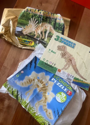 Set 3 dinosauri Gioco in legno da comporre dinosauro t rex, marca: Robotime, estado: Novo com etiquetas, tamanho: 6 anos / 116 cm, €2.00, €2.80 inclui Proteção do Comprador