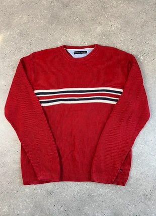 Pull/Sweat a col rond ras de cou Tommy Hilfiger en maille tressé XL Homme rouge coton, marca: Tommy Hilfiger, estado: Muito bom, tamanho: XL, €19.90, €21.60 inclui Proteção do Comprador Pro