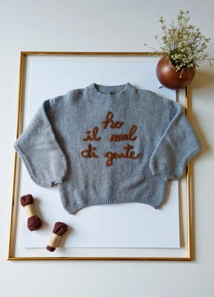 Maglione azzurro donna in lana e alpaca woman's wool sweater pullover, marque: Lana, état: Neuf avec étiquette, taille: Taille unique, 25,00 €, 26,95 € Protection acheteurs incluse