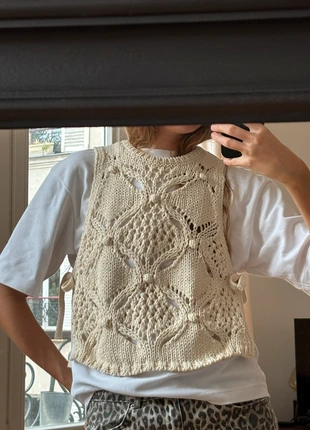 Top à noeuds, marque: Zara, état: Très bon état, taille: S / 36 / 8, 5,00 €, 5,95 € Protection acheteurs incluse