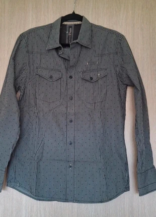 Homme : Chemise lignée grise - marque Tom tailor - taille M, marque: Tom Tailor, état: Très bon état, taille: M, 7,00 €, 8,05 € Protection acheteurs incluse