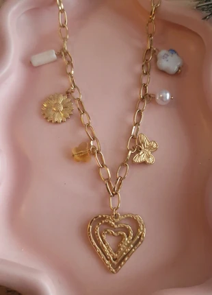 Prachtige bedelketting met harten en bedeltjes!, brand: My Jewellery, condizioni: Nuovo senza cartellino, €9.95, €11.15 include la Protezione acquisti