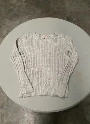 Pull torsadé knitwear St John's Bay gris uni plain small M, brand: St. John's Bay, condition: Very good, size: M / 38 / 10, €6.00, €7.00 includes Buyer Protection Pro