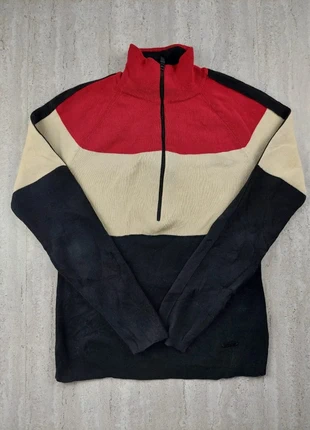 Pull Lauren Ralph Lauren S – col zippé tricolore rouge beige noir, coton- vintage, marque: Lauren Ralph Lauren, état: Très bon état, taille: S, 10,00 €, 11,20 € Protection acheteurs incluse
