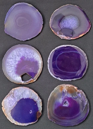 Paarse Agaatschijven edelsteen agaatschijf agaat edelstenen natuursteen mineralen, état: Neuf sans étiquette, 7,50 €, 8,58 € Protection acheteurs incluse