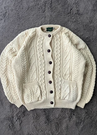 Cardigan gilet knitwear 100% wool tricot vintage style Aran 80/90’s fait main style made in Irlande, brand: Vintage Dressing, condizioni: Ottime, taglia: M, €39.00, €41.65 include la Protezione acquisti