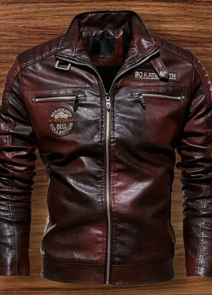 Veste Simili-Cuir marron Homme – Style Streetwear Élégant et Robuste, marque: y2k, état: Très bon état, taille: M, 54,90 €, 58,35 € Protection acheteurs incluse