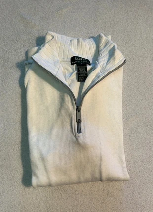 pull blanc zippé Ralph Lauren taille L ., marca: Ralph Lauren, estado: Muito bom, tamanho: L, €30.00, €32.20 inclui Proteção do Comprador Pro
