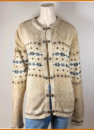 Beige Nordic Cardigan for Women, cozy winter style, marque: Vintage Dressing, état: Très bon état, taille: L / 40 / 12, 19,90 €, 21,60 € Protection acheteurs incluse