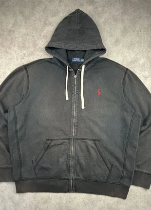Pull / Veste zippée à capuche Ralph Lauren noir logo brodé rouge - taille XL, brand: Ralph Lauren, condizioni: Ottime, taglia: XL, €49.90, €53.10 include la Protezione acquisti Pro
