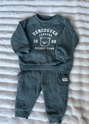 Fred & Flo Baby Boys Dark Green Fur Lined Tracksuit, brand: Fred & Flo, condition: Very good, size: 3-6 months / 62 cm, £6.00, £6.78 includes Buyer Protection
