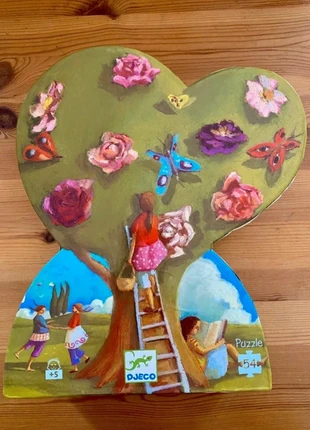 Puzzle Djeco Jardin Poétique 54 pezzi – Scatola a forma di cuore, merk: Djeco, staat: Heel goed, € 5,50, € 6,48 inclusief Kopersbescherming