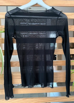 Lot de 3 Hauts en voile transparents rouge noir gris, merk: Noir, staat: Heel goed, maat: M / 38 / 10, € 5,00, € 5,95 inclusief Kopersbescherming