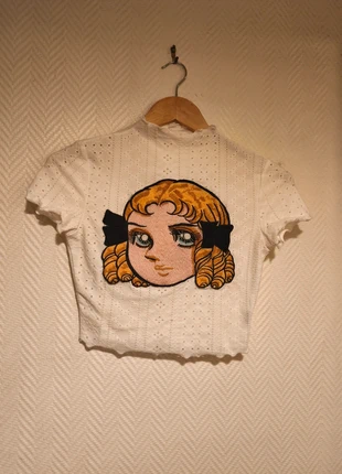 Top à motif rétro 🌹, marque: Inconnu, état: Très bon état, taille: XS / 34 / 6, 5,00 €, 5,95 € Protection acheteurs incluse