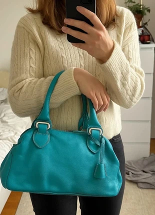 Sac en cuir The genuine Leather turquoise 🇮🇹, marca: The Genuine Leather, estado: Muy bueno, 38,10 €, 40,71 € Protección al comprador Pro incluida