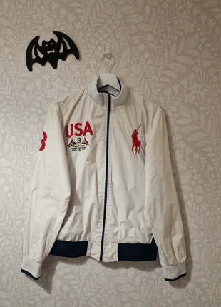 vintage Polo Ralph Lauren USA RL-2012 Ocean Challenge Jacket Size L Off-White/Navy Full Zip, brand: Ralph Lauren, condition: Good, size: L, £45.00, £47.95 includes Buyer Protection