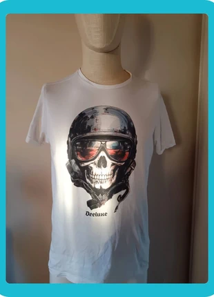 T shirt tete de mort motard deeluxe / Deeluxe biker skull T-shirt, brand: Deeluxe, condition: New without tags, size: M, €9.00, €10.15 includes Buyer Protection