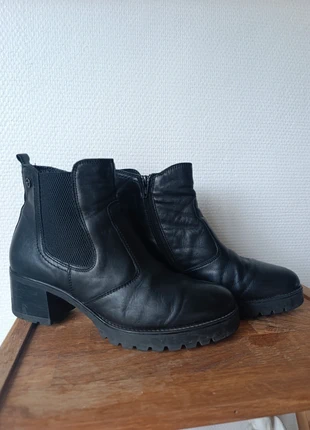 Boots Cuir Noir Tamaris, marque: Tamaris, état: Très bon état, taille: 39, 18,00 €, 19,60 € Protection acheteurs incluse