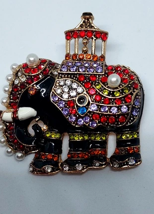 Colourful Jeweled Elephant Brooch, Vintage Style - Excellent Condition., brand: Unbranded, condition: Very good, £3.99, £4.89 includes Buyer Protection
