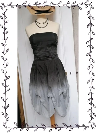 Robe bustier soie Naf Naf tie & dye gris 38 | Silk strapless dress | Abendkleid | Zijde jurk, marque: Naf Naf, état: Très bon état, taille: M / 38 / 10, 35,00 €, 37,45 € Protection acheteurs incluse