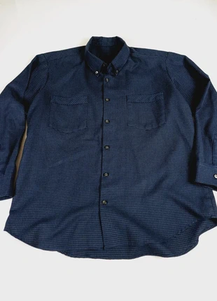 A1413 - Camisa quente azul escura em xadrez (L/XL) | Warm and Stylish Checkered Flannel Shirt, estado: Muy bueno, tamaño: XXXL, 20,00 €, 21,70 € Protección al comprador incluida