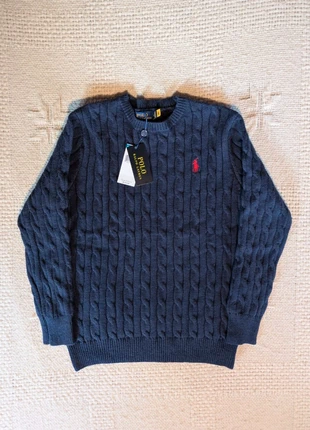 Maglione Ralph Lauren Blu con logo rosso, marque: Ralph Lauren, état: Neuf avec étiquette, taille: S / 36 / 8, 70,00 €, 74,20 € Protection acheteurs incluse