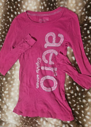 Pink 100% cotton Aeropostale long sleeve shirt, brand: Aéropostale, condition: Very good, size: S / US 4-6, $11.00, $12.25 includes Buyer Protection