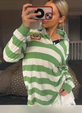 Green striped vintage longsleeve top, brand: Reclaimed Vintage, condition: Very good, size: M / UK 12-14, £12.00, £13.30 includes Buyer Protection