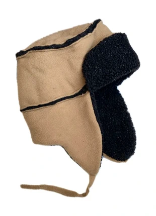 Vintage colbacco leather ushanka brown beige black, marque: Vintage Dressing, état: Très bon état, taille: 54, 25,00 €, 26,95 € Protection acheteurs incluse
