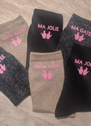 Chaussettes a paillettes, marque: aucune, état: Neuf avec étiquette, taille: Taille unique, 6,00 €, 7,00 € Protection acheteurs incluse