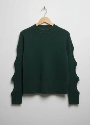 Dagmar – Unique & Elegant Dark Green Wool & 20% Mohair Sweater with Cut-Out Details – M 🌟🎀, marque: Dagmar, état: Très bon état, taille: M / 38 / 10, 54,99 €, 58,44 € Protection acheteurs (Pro) incluse