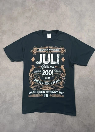 Printed German Birthday July 2001 Black T-Shirt Size M, marke: Graphic Tee, zustand: Sehr gut, größe: M, 10,00 €, 11,20 € inklusive Vinted-Käuferschutz