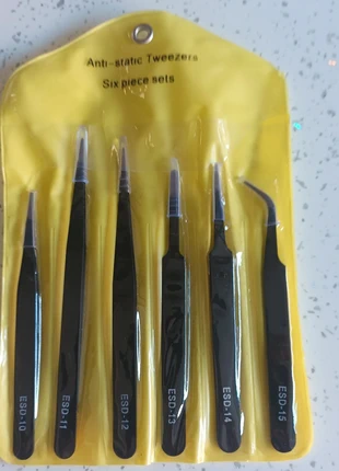 Six pack of Anti-static tweezers., condition: New with tags, £3.00, £3.85 includes Buyer Protection