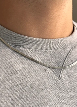 Collier Chaîne Serpent Argenté Acier Inoxydable Maille Souple Résistant à l'eau, marque: Argenté, état: Très bon état, 16,00 €, 17,50 € Protection acheteurs incluse