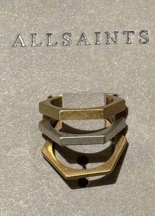 All Saints Hexagon Stacking Rings Set – Mixed Metal – Size 7, brand: All Saints, condition: New with tags, size: 17.3 mm / N½, £17.00, £18.55 includes Buyer Protection