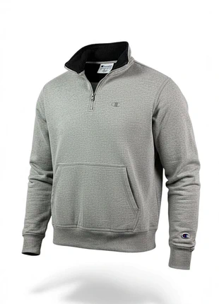 Pull 1/4 zip half zip Champion gris 100% coton - Taille S, brand: Champion, condizioni: Ottime, taglia: S, €20.00, €21.70 include la Protezione acquisti
