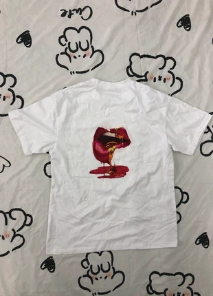 Bold Lip Print White Tee, condition: Very good, size: M, £14.65, £16.08 includes Buyer Protection