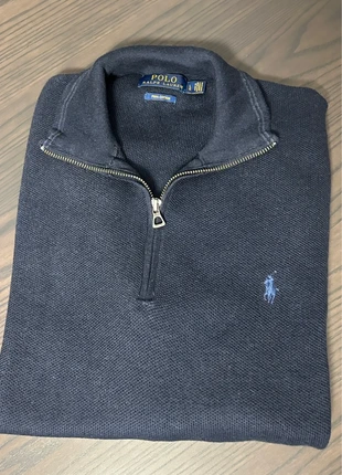 Pull Ralph Lauren Half Zip 1/4 Zip col camionneur Bleu marine logo brodé / Taille L, marque: Ralph Lauren, état: Très bon état, taille: L, 52,00 €, 55,30 € Protection acheteurs incluse