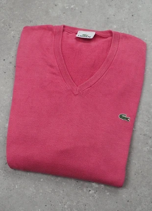 Pull / Sweat col V femme Lacoste rose 100% coton logo brodé - Taille 5 (L), marca: Lacoste, estado: Muy bueno, tamaño: L / 40 / 12, 22,00 €, 23,80 € Protección al comprador Pro incluida