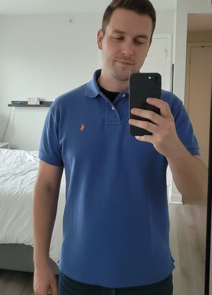 Polo Ralph Lauren en taille XL bleu et logo brodé rose, marca: Ralph Lauren, estado: Muito bom, tamanho: XL, €24.00, €25.90 inclui Proteção do Comprador