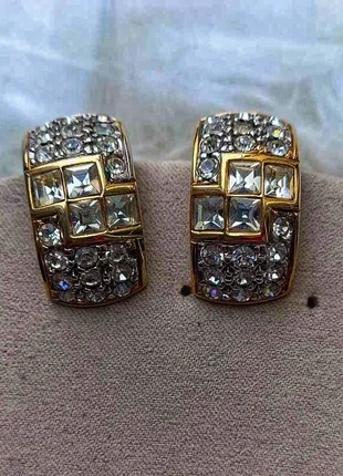 Orecchini a clip dorati strass vintage, marque: Vintage Love, état: Très bon état, 4,50 €, 5,43 € Protection acheteurs incluse