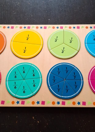 Educatie plankje breuken leren, staat: Heel goed, maat: XS, € 2,50, € 3,33 inclusief Kopersbescherming