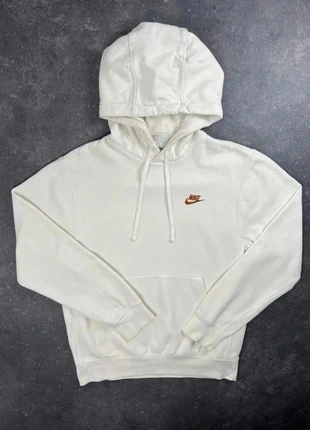 Sweat capuche Nike blanc cassé logo brodé marron - taille XS homme - coton AA 161, merk: Nike, staat: Heel goed, maat: XS, € 13,00, € 14,35 inclusief Kopersbescherming Pro