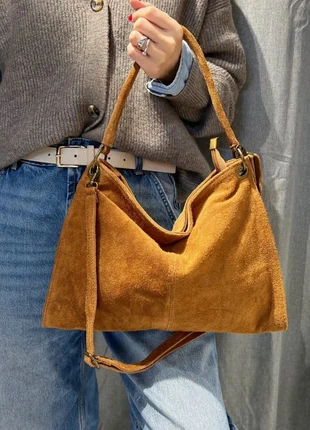 Sac à main cuir daim camel sykojade, brand: The Genuine Leather, condition: Very good, €45.00, €47.95 includes Buyer Protection Pro