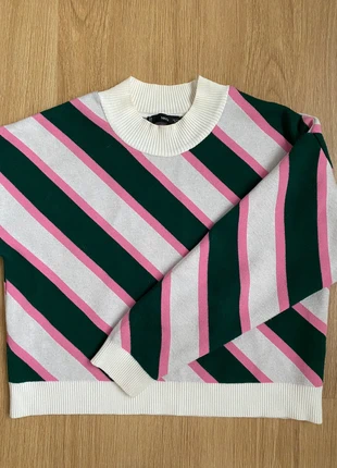 Gestreepte trui, merk: Mango, staat: Heel goed, maat: M / 38 / 10, € 5,00, € 5,95 inclusief Kopersbescherming