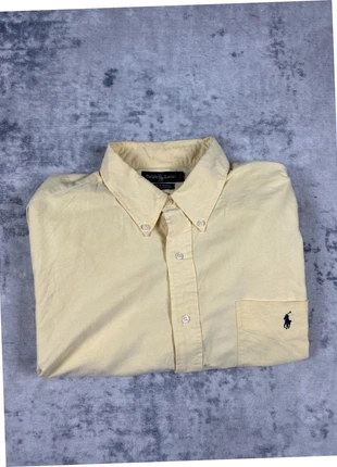 Chemise Jaune à col Ralph Lauren logo brodé manches longues homme old money XL, marque: Ralph Lauren, état: Bon état, taille: XL, 10,00 €, 11,20 € Protection acheteurs incluse
