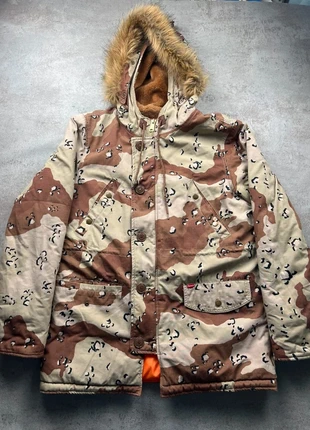 Supreme Puffer Jacket Camo Beige Ripstop N-3B FW14, brand: Supreme, condition: Good, size: M, €120.00, €126.70 includes Buyer Protection