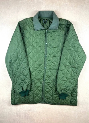 Lavenham Quilted Jacket / Diamond Padded Coat with Corduroy Collar | Green | Size L | Men #410, marca: Lavenham, estado: Bueno, tamaño: L, 65,80 €, 69,79 € Protección al comprador incluida